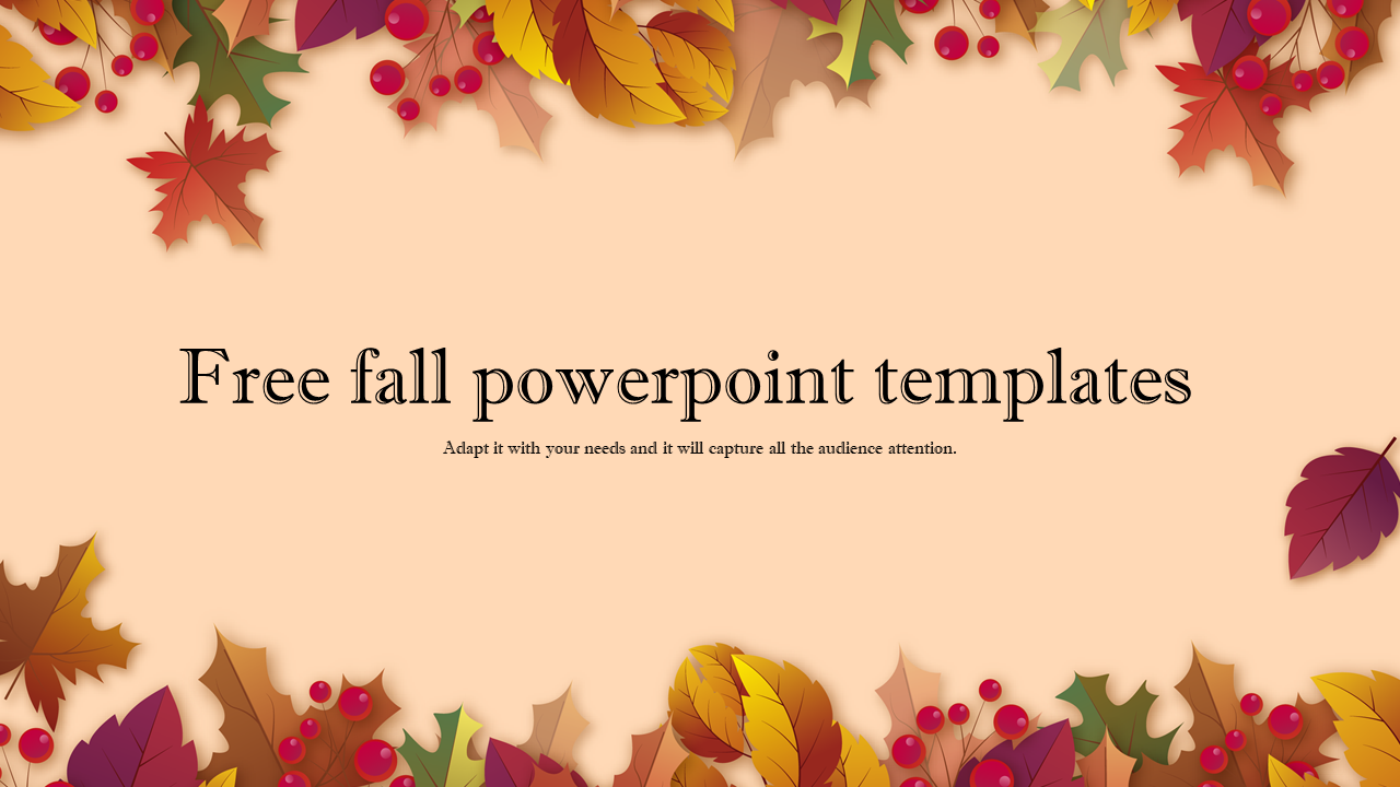 Free Fall Autumn Powerpoint Templates